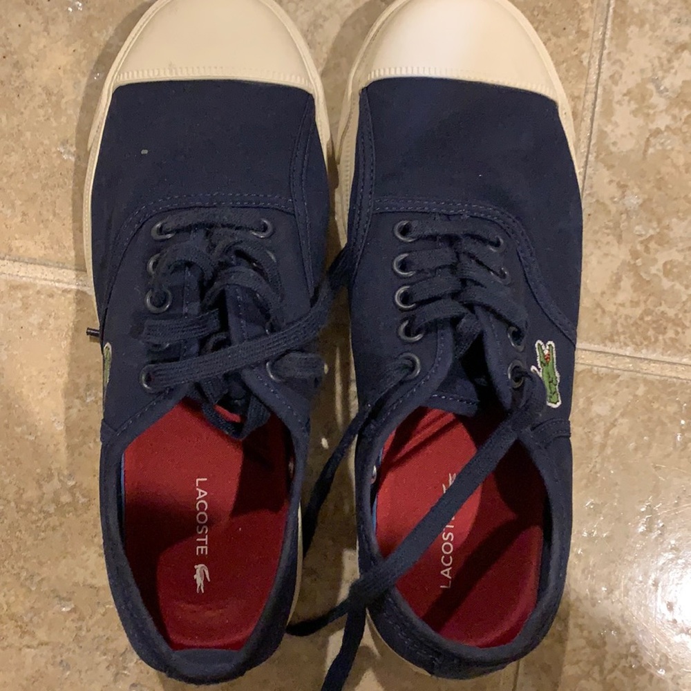 Lacoste shoes navy blue size 5